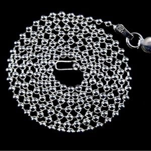 Sterling Silver .925  24” Ball Bead chain 2mm lobster clasp